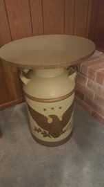 Milk Can with Table