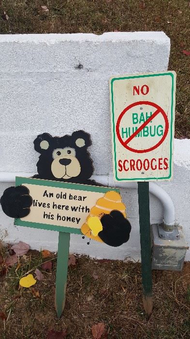 Outdoor humorous signs