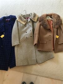 Vintage winter coats and raincoats