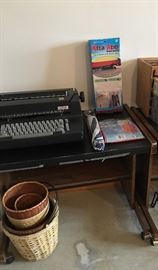 Vintage IBM Selectric II typewriter with additional ribbon cartridges 

