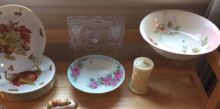 Vintage Handpainted China and Crystal