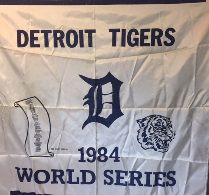 Satin Detroit Tigers 1984 Championship Banner