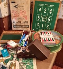 Vintage Carron Black Jack Party Game, Bingo Game, Cards