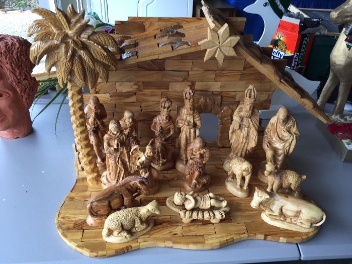 Olive Wood Nativity Set (VERY NICE)