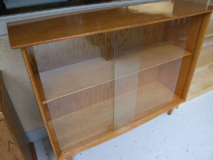 MCM CABINET WITH GLASS DOORS....VERY NICE