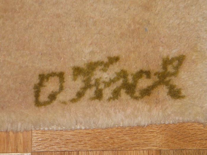 Signature on rug