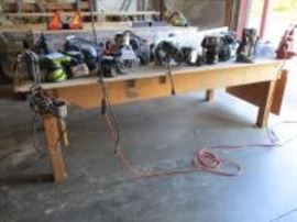 Assorted Tools and Work Tables