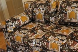 Down Cushion Sofa

Measures 31"tall x 84"wide x 36"deep. Overall excellent condition (we see one hanging thread). Made by W&J Sloane Inc. Upholstered in beautiful asian and peacock design. This sofa was kept in unused room in the house. 