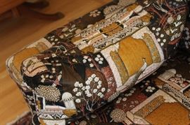 Down Cushion Sofa

Measures 31"tall x 84"wide x 36"deep. Overall excellent condition (we see one hanging thread). Made by W&J Sloane Inc. Upholstered in beautiful asian and peacock design. This sofa was kept in unused room in the house. 