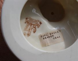 Belleek Irish Porcelain Basket Bearer Boy and Girl Mantle Candle Holders

Each measure 8 1/2"tall. A fabulous pair of Belleek Ireland spill vase parian china figurines. All Belleek porcelain is crafted and painted entirely by hand, with love and care, at the Belleek Studio, County Fermanagh, Ireland. Beautiful cream glaze parian china, 18th century dressed Welsh boy and girl holding a weave basket spill vase, perfect mantel figurines.