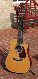 Ibanez Acoustic Guitar

Fishman Equipped Acoustic Guitar, sticker inside reads Ibanez model no. PF5CENT-1001.
Serial no. G00070967. Overall very good condition, comes with On-Stage adjustable height guitar stand as shown in pictures. Model no. 41235