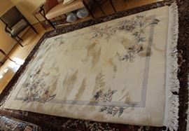 Fine Wool Rug

Some stains, need professional cleaning. Cream colored, floral patterning.
Rug Number: 1001378
Description: Chinese
Size: 6' x 9'
Fiber: 100% wool pile
Annapolis: 62410 CHC
Original Price was: $2995