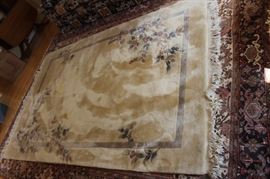 Fine Wool Rug

Some stains, need professional cleaning. Cream colored, floral patterning.
Rug Number: 1001378
Description: Chinese
Size: 6' x 9'
Fiber: 100% wool pile
Annapolis: 62410 CHC
Original Price was: $2995