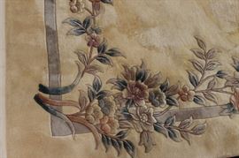 Fine Wool Rug

Some stains, need professional cleaning. Cream colored, floral patterning.
Rug Number: 1001378
Description: Chinese
Size: 6' x 9'
Fiber: 100% wool pile
Annapolis: 62410 CHC
Original Price was: $2995