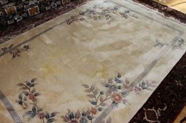 Fine Wool Rug

Some stains, need professional cleaning. Cream colored, floral patterning.
Rug Number: 1001378
Description: Chinese
Size: 6' x 9'
Fiber: 100% wool pile
Annapolis: 62410 CHC
Original Price was: $2995