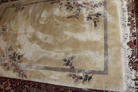 Fine Wool Rug

Some stains, need professional cleaning. Cream colored, floral patterning.
Rug Number: 1001378
Description: Chinese
Size: 6' x 9'
Fiber: 100% wool pile
Annapolis: 62410 CHC
Original Price was: $2995