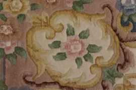 Genuine Chandella Wool Rug

100% Pure New Wool Pile Hand-Woven in India

Loom size: 11'o x 4
Carpet No 43
Code No 769
A Kumar Product

Overall very good condition. Depressions where dining table was, and some light stains. 