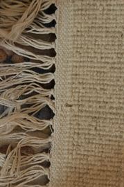 Genuine Chandella Wool Rug

100% Pure New Wool Pile Hand-Woven in India

Loom size: 11'o x 4
Carpet No 43
Code No 769
A Kumar Product

Overall very good condition. Depressions where dining table was, and some light stains. 