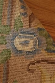 Genuine Chandella Wool Rug

100% Pure New Wool Pile Hand-Woven in India

Loom size: 11'o x 4
Carpet No 43
Code No 769
A Kumar Product

Overall very good condition. Depressions where dining table was, and some light stains. 