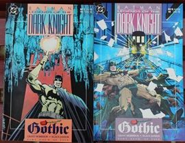 DC Comics and Daily Planet Carousel Toy

Comics include:
Batman: Armageddon 2001. Annual 1991.
Batman: Legends of the Dark Knight. Faith. Part two of three. No. 22. September 1991.
Batman: Legends of the Dark Knight. Gothic. Part one of five. No. 6. April 1990.
Batman: Legends of the Dark Knight. Gothic. Part two of five. No. 7. May 1990.
Batman: Legends of the Dark Knight. Gothic. Part four of five. No. 9. July 1990.
Batman: Legends of the Dark Knight. Gothic. Part five of five. No. 10. Auguest 1990.
Batman: Legends of the Dark Knight. Prey. Part one of five. No. 11. September 1990.
And all other issues shown in photos.

Also includes Schylling Superman Classic Carousel - DAILY PLANET Windup Tin Toy. Comics in overall very good condition. Carousel in very good condition. 