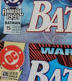 DC Comics and Daily Planet Carousel Toy

Comics include:
Batman: Armageddon 2001. Annual 1991.
Batman: Legends of the Dark Knight. Faith. Part two of three. No. 22. September 1991.
Batman: Legends of the Dark Knight. Gothic. Part one of five. No. 6. April 1990.
Batman: Legends of the Dark Knight. Gothic. Part two of five. No. 7. May 1990.
Batman: Legends of the Dark Knight. Gothic. Part four of five. No. 9. July 1990.
Batman: Legends of the Dark Knight. Gothic. Part five of five. No. 10. Auguest 1990.
Batman: Legends of the Dark Knight. Prey. Part one of five. No. 11. September 1990.
And all other issues shown in photos.

Also includes Schylling Superman Classic Carousel - DAILY PLANET Windup Tin Toy. Comics in overall very good condition. Carousel in very good condition. 