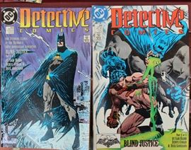 DC Comics and Daily Planet Carousel Toy

Comics include:
Batman: Armageddon 2001. Annual 1991.
Batman: Legends of the Dark Knight. Faith. Part two of three. No. 22. September 1991.
Batman: Legends of the Dark Knight. Gothic. Part one of five. No. 6. April 1990.
Batman: Legends of the Dark Knight. Gothic. Part two of five. No. 7. May 1990.
Batman: Legends of the Dark Knight. Gothic. Part four of five. No. 9. July 1990.
Batman: Legends of the Dark Knight. Gothic. Part five of five. No. 10. Auguest 1990.
Batman: Legends of the Dark Knight. Prey. Part one of five. No. 11. September 1990.
And all other issues shown in photos.

Also includes Schylling Superman Classic Carousel - DAILY PLANET Windup Tin Toy. Comics in overall very good condition. Carousel in very good condition. 