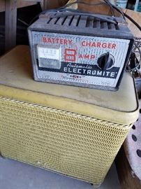 old hamper, battery charger