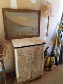 old metal cabinet
