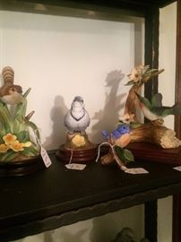 Some of the ceramic birds