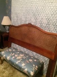 King size bed; bed bench