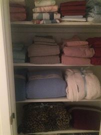 Variety of towels and blankets