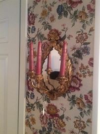 Mirrored candle holder
