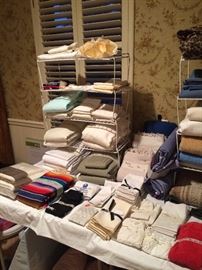 Large selection of linens