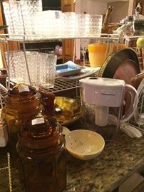 Glassware; small appliances