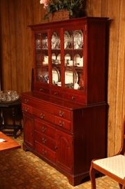 Pennsylvania House china cabinet in solid cherry.
