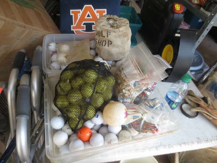 Lots and lots of golf balls, new and used  