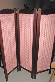 Three panel folding screen.