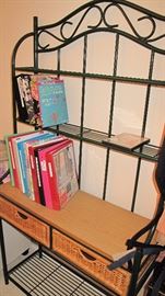 Nice iron rack with basket drawers.