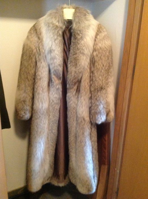 Smith Furriers Coyote full length coat
