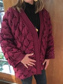Valentino silk quilted jacket