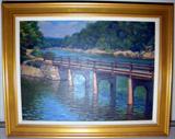 Blakely Stevens Canal New Hope School Bucks County Oil on Canvas