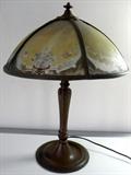 Bradley Stevens Table Lamp Reverse Painted Glass Shade