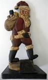 Folk Art  Statue  Santa Claus  Christmas  Cast Iron  Figurine Collectible