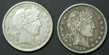 1906 S AND 1906 D BARBER HALF DOLLARS