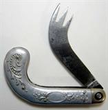 PRESS BUTTON KNIFE COMPANY POCKET KNIFE with FORK END