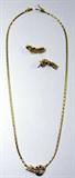 18K GOLD NECKLACE AND EARRINGS SET