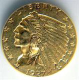 1927 $2 1/2 INDIAN HEAD GOLD COIN