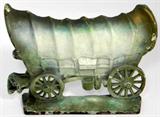 1930's COVERED WAGON CAST IRON DOOR STOP