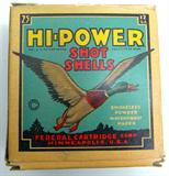 Vintage Federal Hi-Power Full Box 12 Gauge Shotgun Shells