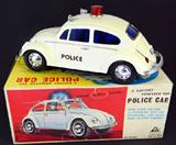 RARE 1960's ALPS Made in Japan Battery Op VW Police Car in O/B